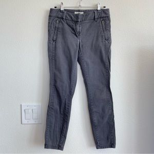 LOFT Skinny Leg Cropped Pants Capris Dark Gray Casual Sporty
